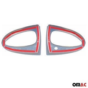 smart fortwo 451 Door Handle Cover - Edges - Omac - S.Steel - Gloss Silver - '07-'15